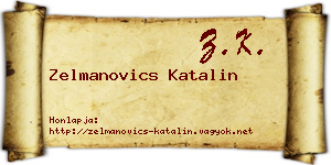 Zelmanovics Katalin névjegykártya
